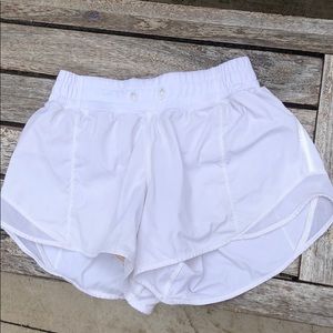 White Lulu Lemon Shorts